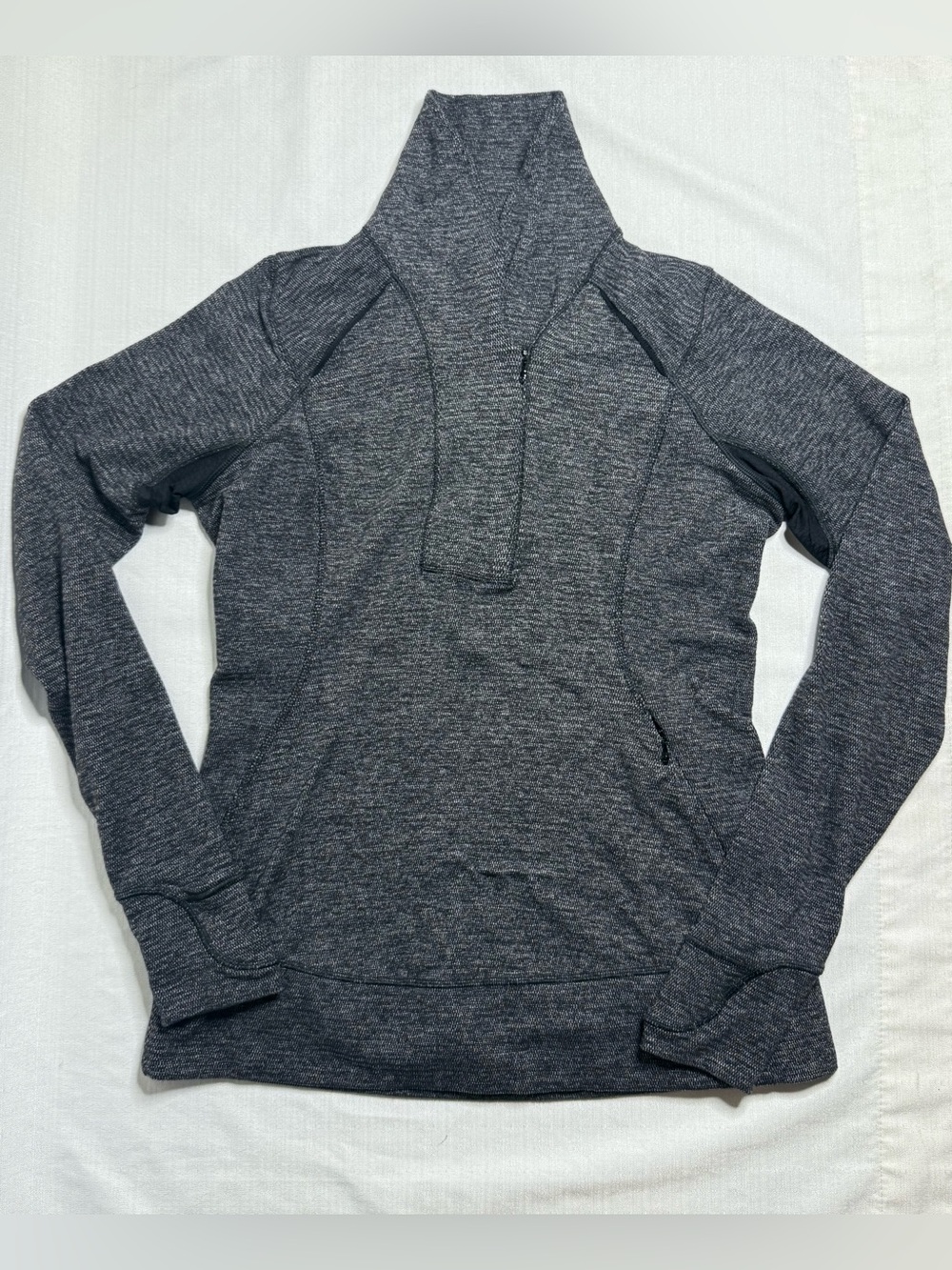 Lululemon Womens Think Fast Pullover Size 10 Zip Warm Running Jog Top